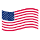 Waving United States flag